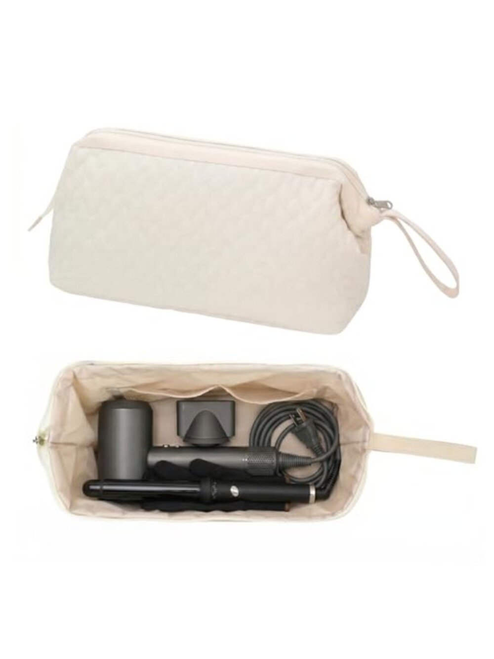 Quilted Nylon Hair Tools Travel Bag Case for Dyson Airwrap & Stylers